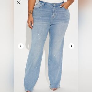 Fashion Nova Light Blue Flare Jeans